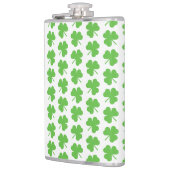 St. Patricks Clover Vinyl Wrapped Flask Flachmann (Links)