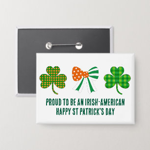 St Patricks Coquette Kleeblatt Personalisiert Button