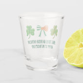 St Patricks Coquette Kleeblatt Personalisiert Schnapsglas (Rückseite)