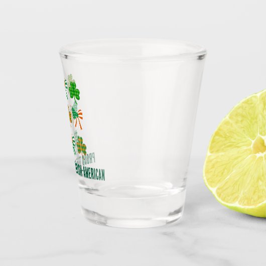 St Patricks Coquette Kleeblatt PROUD IRISH-AMERICA Schnapsglas (Rechts)