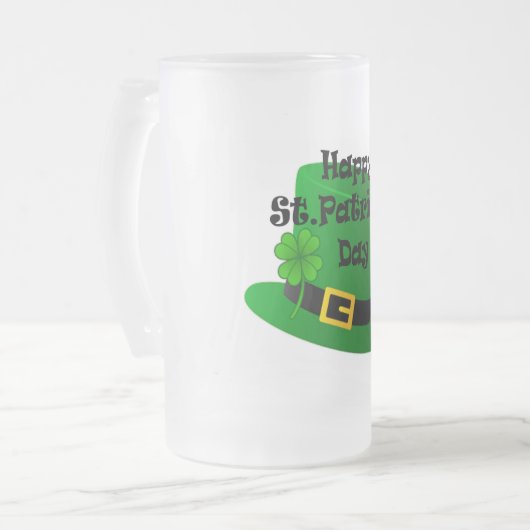 St. Patricks Custom 16oz Mattierte Tasse (Vorderseite Links)