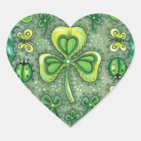 ST. PATRICK'S DACHFOLK ART KLEEBLATTS N' LADYBUGS