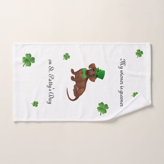 St Patricks Dackel Handtuch (Handtuch)