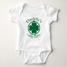 St Patrick's Daddys Lucky Charm Säugling Strampler