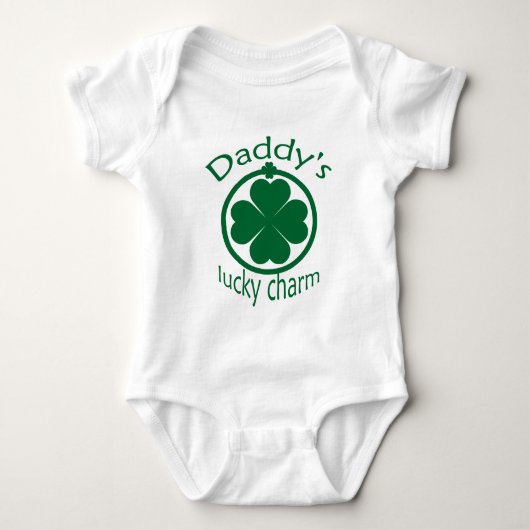St Patrick's Daddys Lucky Charm Säugling Strampler (Vorderseite)