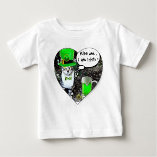 ST PATRICK'S DAKAT MIT GRÜNEM IRISCHEN BIER / HERZ BABY T-SHIRT