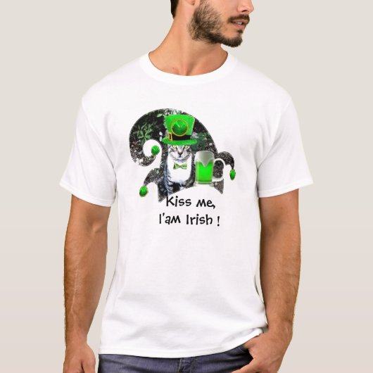 ST. PATRICK'S DAKAT MIT GRÜNEN IRISH BIER,ELF HAT T-Shirt (Vorderseite)