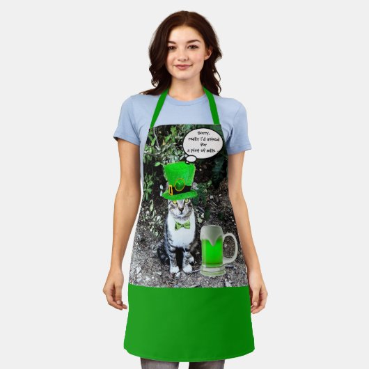 ST PATRICK'S DAKAT MIT GRÜNEN IRISH BIER POSTE SCHÜRZE (Getragen)