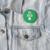St Patrick's Day 0% irisch Button (Beispiel)