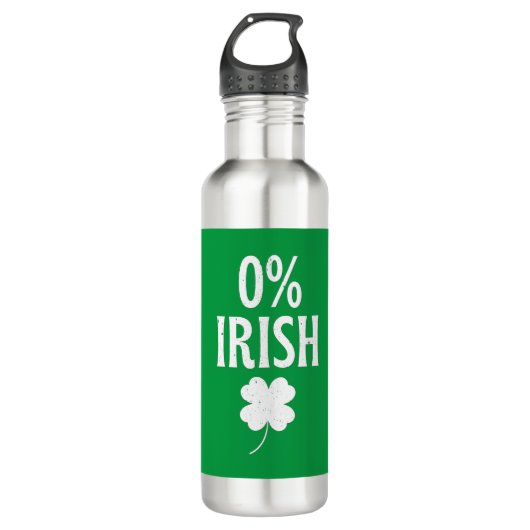 St Patrick's Day 0% irisch Edelstahlflasche (Vorderseite)