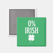 St Patrick's Day 0% irisch Magnet (Vorderseite/Rückseite)