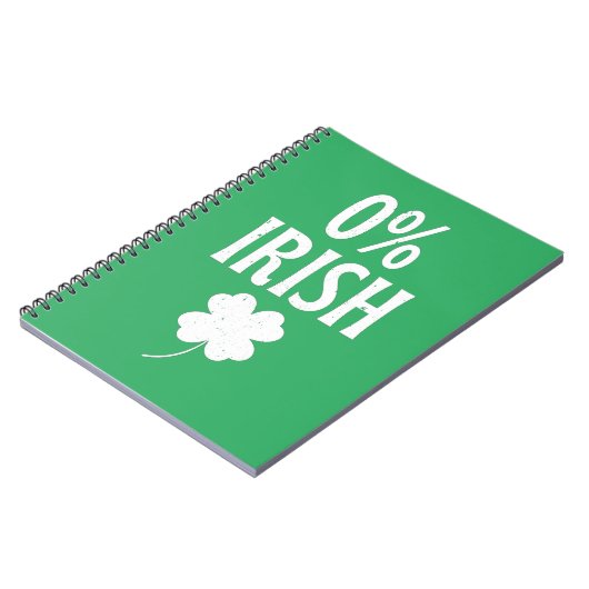 St Patrick's Day 0% irisch Notizblock (Linke Seite)