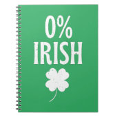 St Patrick's Day 0% irisch Notizblock (Vorderseite)