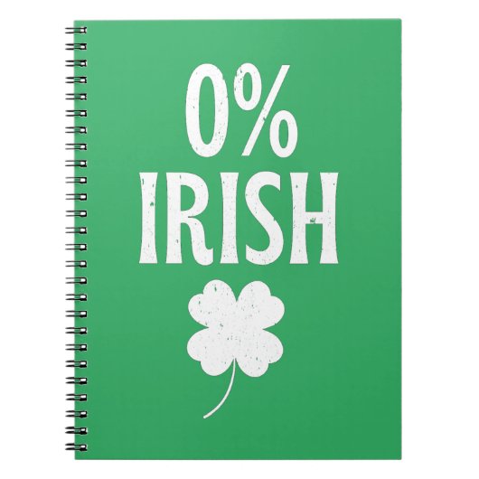 St Patrick's Day 0% irisch Notizblock (Vorderseite)