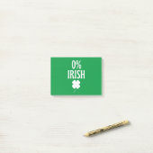 St Patrick's Day 0% irisch Post-it Klebezettel (Auf Schreibtisch)