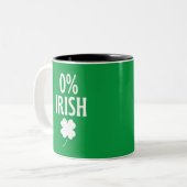 St Patrick's Day 0% irisch Zweifarbige Tasse (Vorderseite Links)