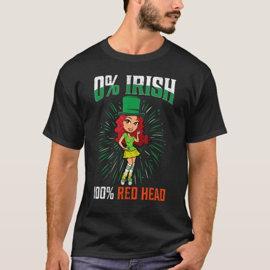 St Patrick's Day 0 Irish 100 Red Heart 1 T-Shirt (Vorderseite)
