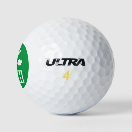 St Patrick's Day 0% Irish Vierblättriges Kleeblatt Golfball (Logo)