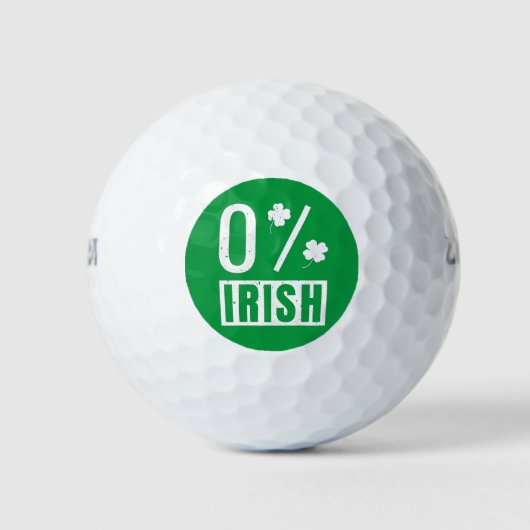 St Patrick's Day 0% Irish Vierblättriges Kleeblatt Golfball (Vorderseite)