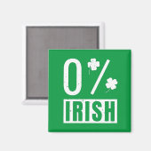 St Patrick's Day 0% Irish Vierblättriges Kleeblatt Magnet (Vorderseite/Rückseite)
