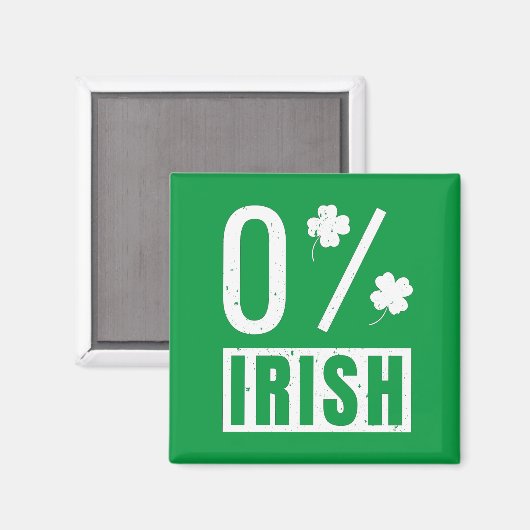 St Patrick's Day 0% Irish Vierblättriges Kleeblatt Magnet (Vorderseite/Rückseite)