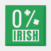 St Patrick's Day 0% Irish Vierblättriges Kleeblatt Magnet (Vorne)