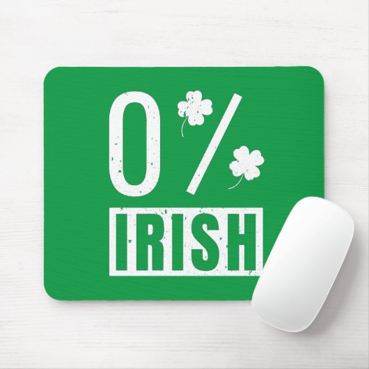 St Patrick's Day 0% Irish Vierblättriges Kleeblatt Mousepad (Mit Mouse)