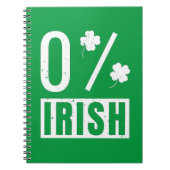 St Patrick's Day 0% Irish Vierblättriges Kleeblatt Notizblock (Vorderseite)