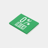 St Patrick's Day 0% Irish Vierblättriges Kleeblatt Post-it Klebezettel (angewinkelt)