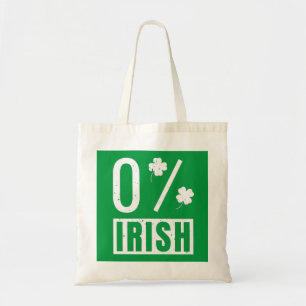 St Patrick's Day 0% Irish Vierblättriges Kleeblatt Tragetasche