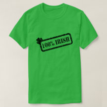 St. Patrick's Day 100% Irish Kleeblatt Green M T