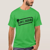 St. Patrick's Day 100% Irish Kleeblatt Green M T T-Shirt (Vorderseite)