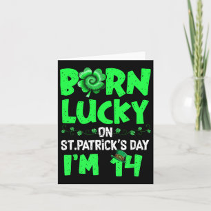 St Patricks Day 14. Geburtstag Boy Girl 14 Jahre O Karte