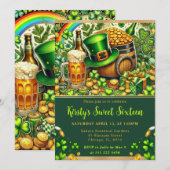 St Patrick's Day 16 . Geburtstag Einladung (Vorne/Hinten)