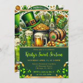 St Patrick's Day 16 . Geburtstag Einladung (Vorne/Hinten)