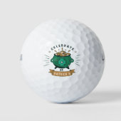 St. Patrick's Day 17. März am Kleeblatt Golfball (Vorderseite)