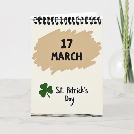 St Patricks Day 17. März Karte (Vorderseite)