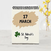 St Patricks Day 17. März Karte (Gelbe Blume)