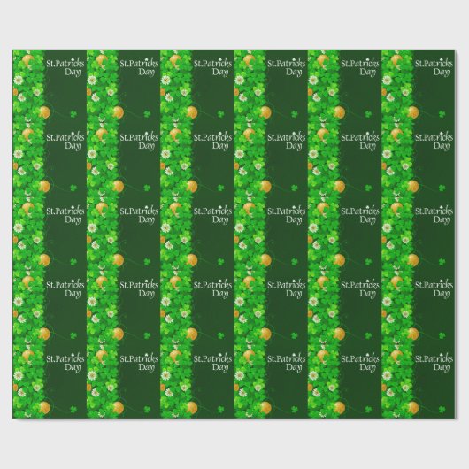 St. Patrick's Day 19 Wrapping Paper Geschenkpapier (Flach)