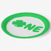 St Patrick's Day 1. Geburtstag Pappteller (Schrägansicht)