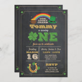 St. Patricks Day 1. Geburtstag Party Einladung (Vorne/Hinten)