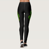 St Patrick's Day 2020 Irish Kleeblatt Grüner Text Leggings (Rückseite)