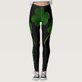 St Patrick's Day 2020 Irish Kleeblatt Grüner Text Leggings (Vorderseite)