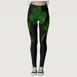 St Patrick's Day 2020 Irish Kleeblatt Grüner Text Leggings