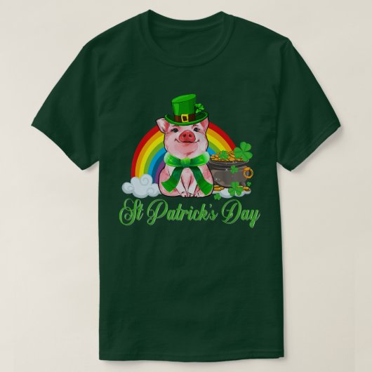 St Patricks Day 2022 Leprechaun Pig Lover Women Gi T-Shirt (Design vorne)