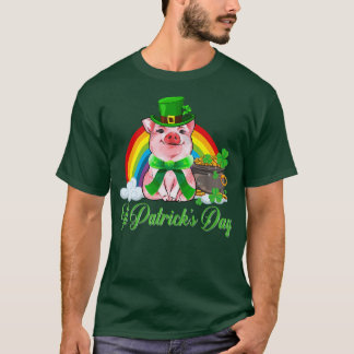 St Patricks Day 2022 Leprechaun Pig Lover Women Gi T-Shirt