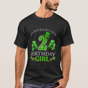 St Patrick's Day 2 Jahre Altes Geburtstag Girl Hap T-Shirt