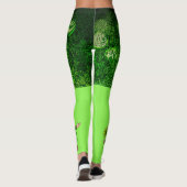 St Patrick's Day 2 Tone Green Fun Leprechaun Leggings (Rückseite)
