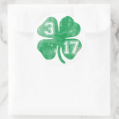 St. Patricks Day 3/17 Irish Kleeblatt Runder Aufkleber (Tasche)