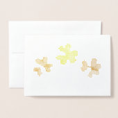 St. Patrick's Day 3 Leaf Clovers Holiday Folienkarte (Vorderseite mit Umschlag)